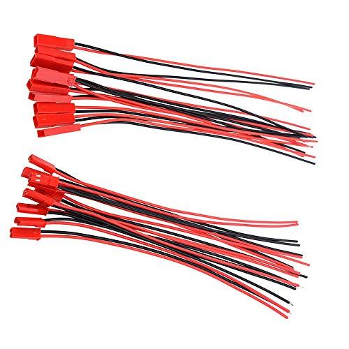 Yiqigou 10ペア JST XHオスメスプラグコネクタケーブルワイヤ 2.0mm プラグコネクタ 2ピン 端子コネクタワイヤー for R | 