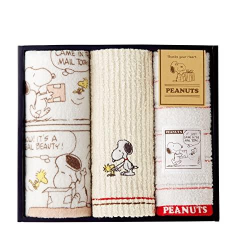 nishikawa  西川 スヌーピー タオル ギフトセット 22X25X6cm 洗える Thanks your Hearts 日本製 TT81 | 