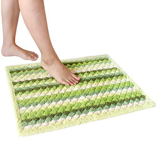 オカ バスマット 乾度良好 抗カビプラス 吸水 速乾 約45×60cm グリーン | 