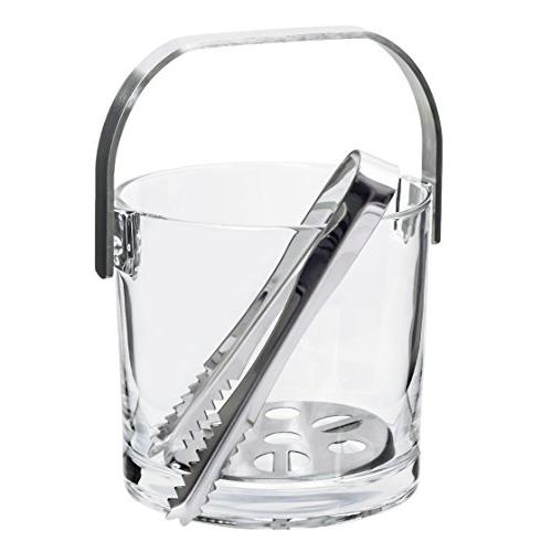 アデリア(ADERIA) ストレートアイスペール クリア 925ml トング付 日本製 アイス・ペール 大容量 氷入れ 容器 氷 スコップ ガラ | 