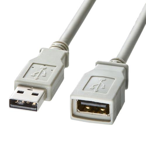 サンワサプライ USB延長ケーブル 2m KB-USB-E2K2 | 
