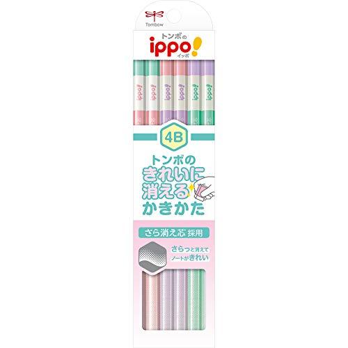 トンボ(Tombow) 鉛筆 ippo きれいに消えるかきかたえんぴつ 4B 1ダース ピンク KB-KSKW01-4B | 