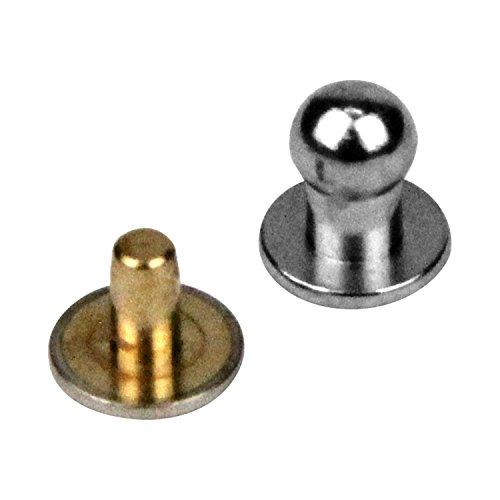 協進エル 附属金具 ミニギボシ 頭4mm カシメ式 2個入 ニッケル 1171155-01 71155-01 | 