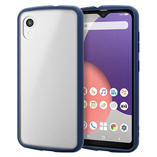 エレコム Galaxy A22 5G ハイブリッドケース TOUGH SLIM LITE フレームカラー シルキークリア ネイビー PM-G21 | 