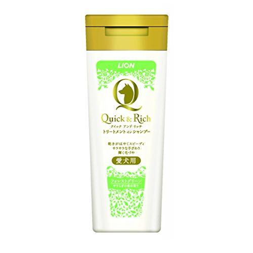 ライオン (LION) クイック&リッチ トリートメントインシャンプー 全犬種用 フォレストグリーン 200ml | 