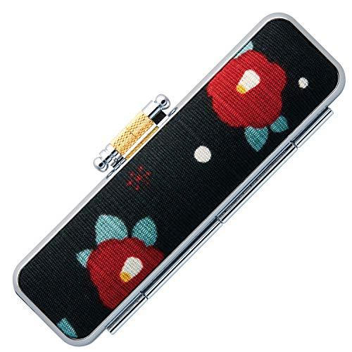 シャチハタ 印鑑ケース シャンタン椿柄 黒 THC-ES19-3 | 