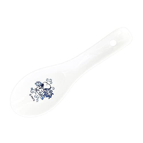 金正陶器 「 PEANUTS(ピーナッツ) 」 スヌーピー 中華食器 れんげ レンゲ 14cm ブルーフラワー 日本製 618125 | 