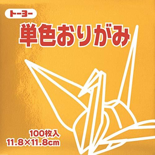 トーヨー 折り紙 片面おりがみ 単色 11.8cm角 きん 100枚入 063159 | 