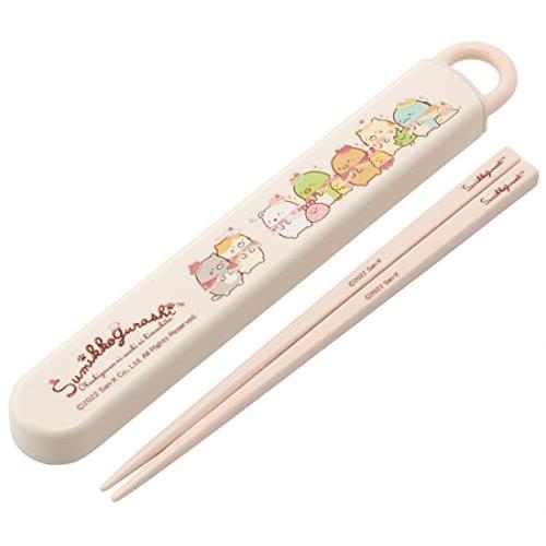 スケーター(Skater) 子供用 箸 箸箱セット 16.5cm お弁当用 抗菌加工 開けやすいスライド式 日本製 女の子 すみっコぐらし おか | 