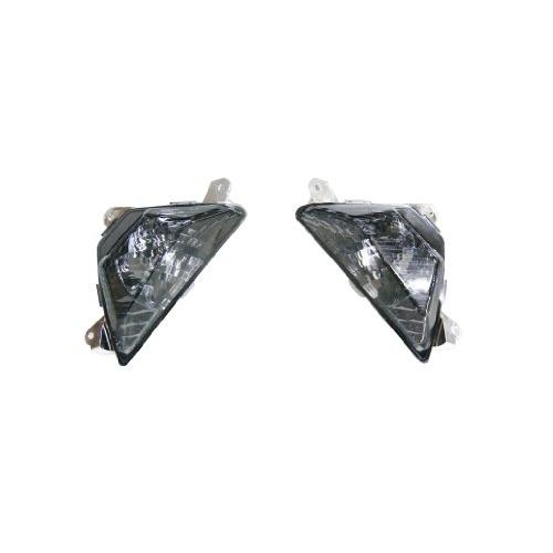 キジマ(Kijima) バイクパーツ ウインカーレンズセット(フロントカウル) Ninja250(ニンジャ250) スモーク 217-4441 | 