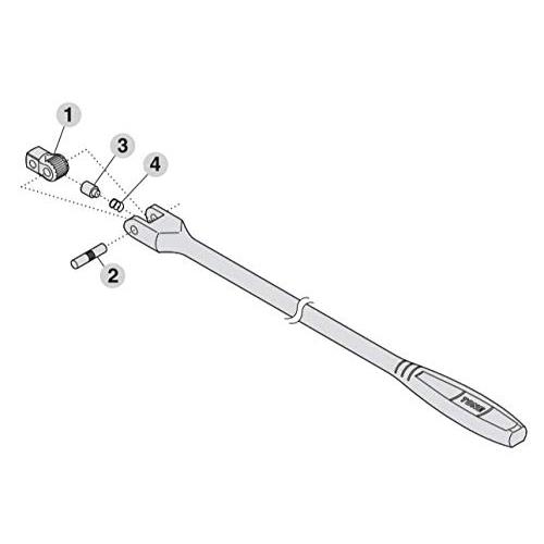 トネ(TONE) ラチェットハンドル用リペアキット RK-NS3 差込角9.5mm(3/8) | 