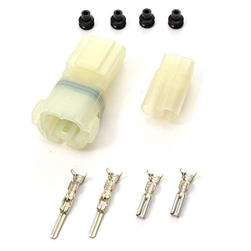 デイトナ(Daytona) HM防水コネクターセット 2極(スカイウェイブ650等) コネクター(オス・メス)1セット、端子x極数分、ワイヤーシ | 