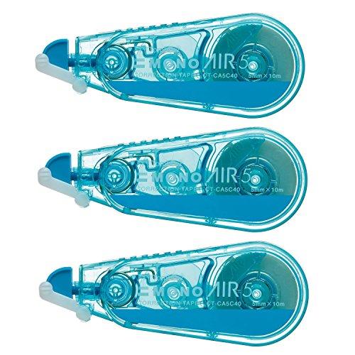 トンボ(Tombow) 鉛筆 修正テープ MONO モノエアー 5mm ブルー 3個 KPB-322 | 