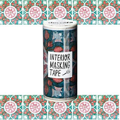ニトムズ デコルファ (decolfa) インテリア マスキングテープ タイル/グリーン キレイにはがせる 幅10cm×長さ8m M3701 | 