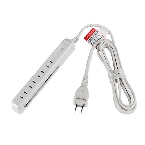 エルパ(ELPA) 耐雷スリム回転タップ 電源タップ 延長コード 2ｍ 4個口 WBS-SL402SB(W) | 
