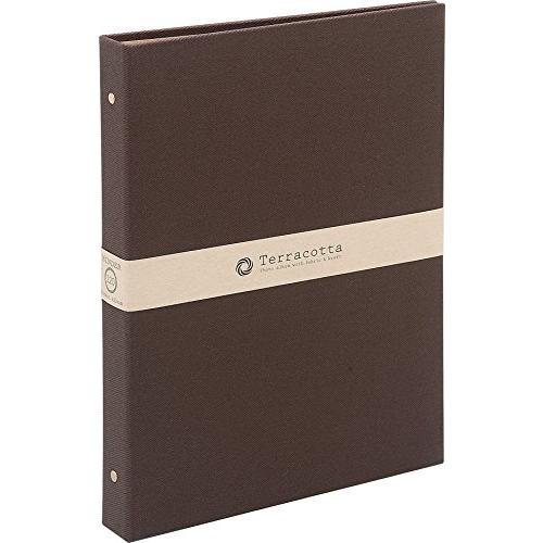ナカバヤシ バインダー式ポケットアルバムテラコッタ L判3段ブラウン TER-L3Y-140-BR | 