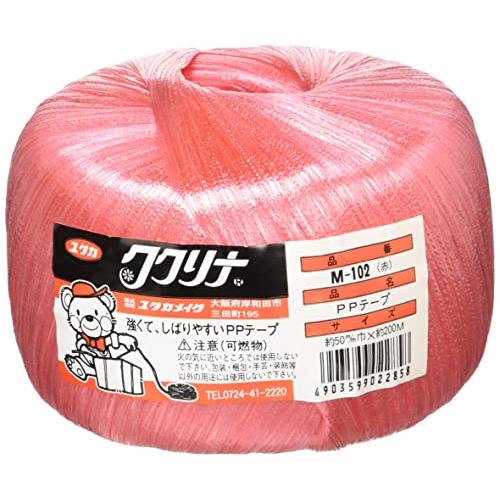 ユタカメイク PPテープ玉 レッド 50mm×200m 160g M-102 | 