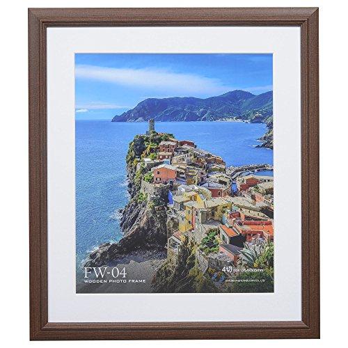 ハクバ HAKUBA 木製額縁 FW-04 4切 ブラウン FW-4-BR4 | 