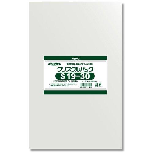 シモジマ ヘイコー 透明 OPP袋 クリスタルパック 19×30cm 100枚 S19-30 006735100 | 