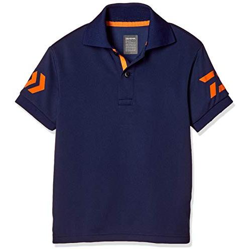 ダイワ(DAIWA) 半袖ポロシャツ ネイビー×Cトマト 120 DE-7906 | 