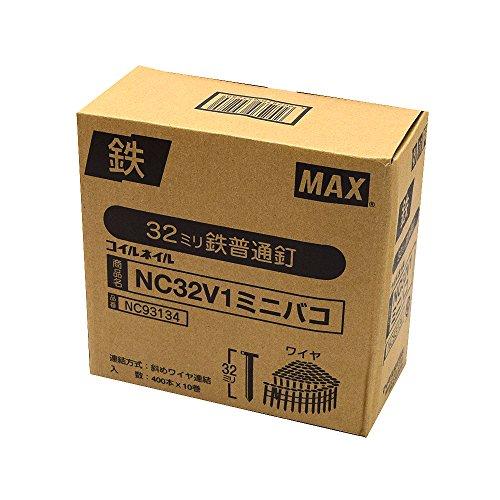 マックス(MAX) 山形巻きワイヤ連結鉄釘 10巻入 NC32V1ミニハコ | 