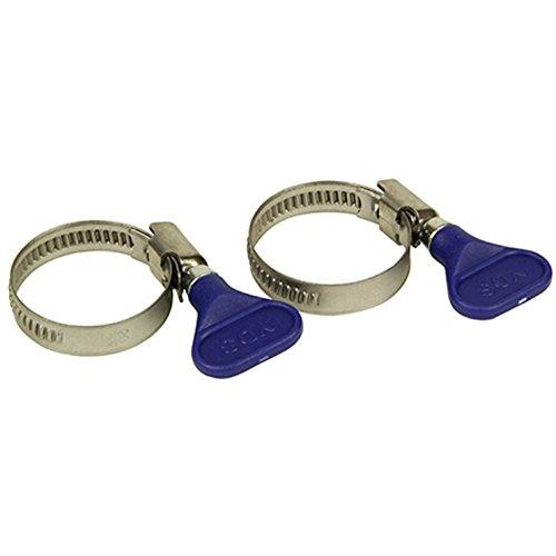 セフティー3(Safety-3) ホースバンド ステンレス製 外径ホース対応 ツマミタイプ ブルー 16~25mm 散水ホース固定用 2個組 | 