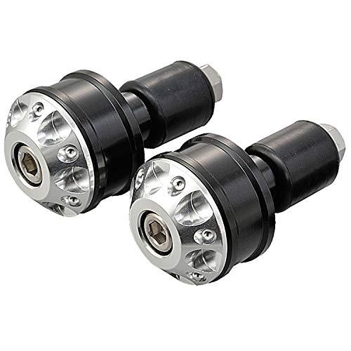 デイトナ(Daytona) アルミビレット バイク用 バーエンド 汎用 内径φ14-19 ヘビーウエイトバーエンド ファインカット シルバー 7 | 