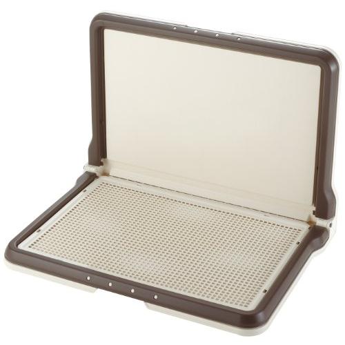 リッチェル しつけ用ステップ L型トレー ワイド ダークブラウン ブラウン 犬 | 