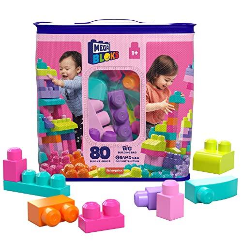 マテル(MATTEL) メガブロック(MEGA BLOKS) 1才からのメガブロック たっぷり80個ブロックパック ピンク ブロックセット1才〜 | 