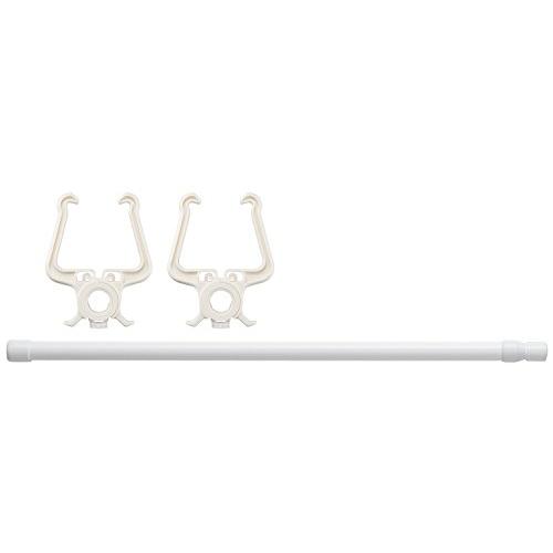 ライクイット (like-it) 洗濯 ポール付きはさんでフック 約幅53~90x奥12.5x高16cm ホワイト 日本製 洗濯物 花粉対策 | 