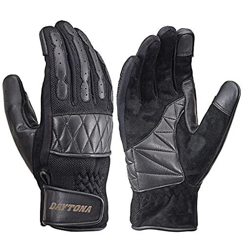 デイトナ(Daytona) バイク用 グローブ 春夏 本革(ヤギ革) スマホ対応 カフェメッシュグローブ HBG-065 ブラック Mサイズ 1 | 