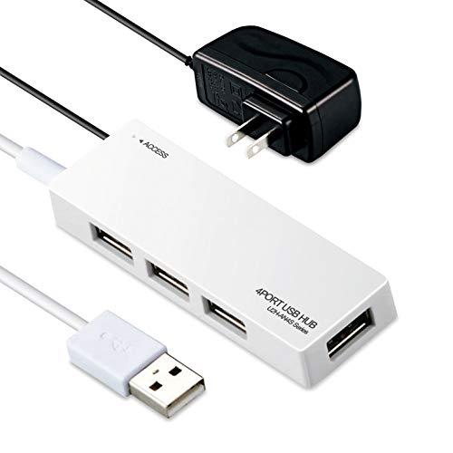 エレコム USB2.0 ハブ 4ポート ACアダプタ付 セルフ/バス両対応 Nintendo Switch動作確認済 MacBook / Sur | 