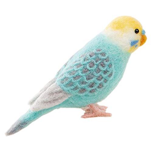 ハマナカ 羊毛フェルトキット アクレーヌでつくる かわいい 小鳥 セキセイインコパステルカラー H441-525 ブルー | 
