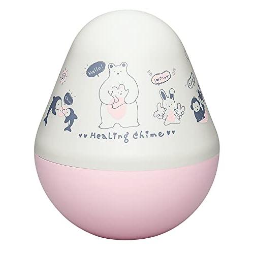 トイローヤル ヒーリングローリー ピンク(日本製チャイム/起き上がりこぼし) ベビートイ 赤ちゃん (チャイム/音が鳴る) パステルカラー | 