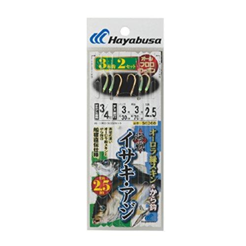 ハヤブサ(Hayabusa) 海戦イサキ・アジ オーロラ緑スキン&から鈎2.5m 3本鈎 SE368 3/4-3-3 | 