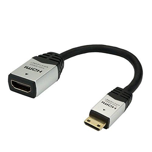 ホーリック HDMI-HDMIミニ変換アダプタ 7cm シルバー HCFM07-010 | 