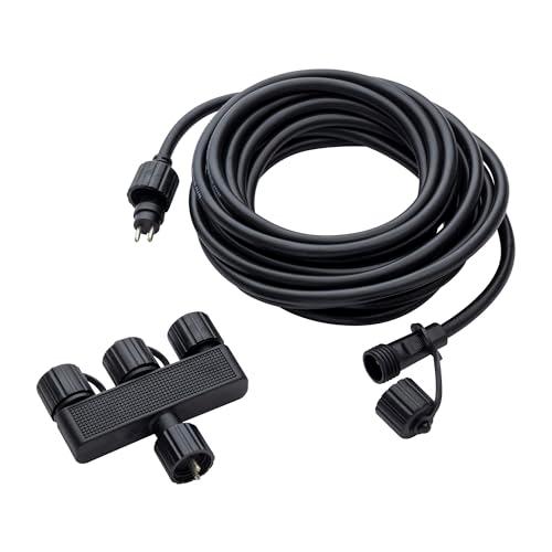 タカショー ガーデンライト ひかりノベーション 延長コード 分岐コネクター付 約5m ブラック 屋外 間接照明 防水 ライトアップ 塩化ビニル樹 | 