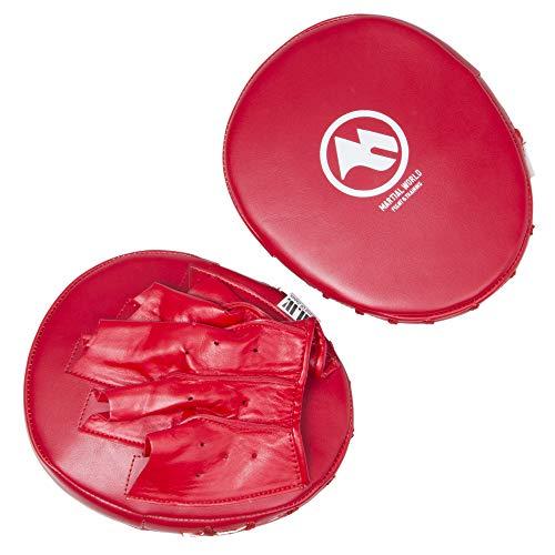 マーシャルワールド(MARTIAL WORLD) ウォームアップミット パンチング PM15-RD 赤 縦21×横17×厚み2cm | 