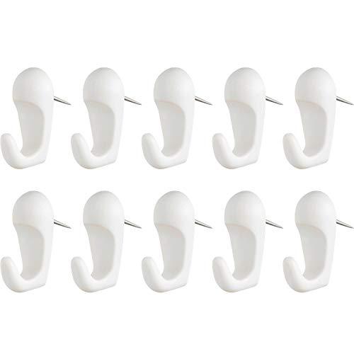 レック 本体=スチロール樹脂、ピン=ステンレス鋼線 ピンフック 10個入 ホワイト H-428 | 