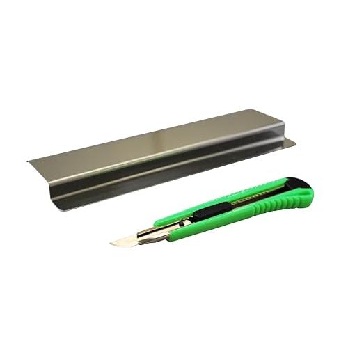 アサヒペン 障子紙用 新障子貼りセット No.944 まっすぐキレイに障子紙がカットできるセット 障子用カット定規 丸刃カッター 2点セット | 