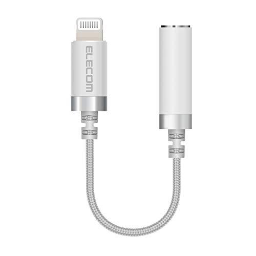 エレコム イヤホンアダプタ  Lightning - 3.5mm  イヤホンジャック変換 4極 通話/音楽対応 高耐久 Apple認証品 ホワイ | 