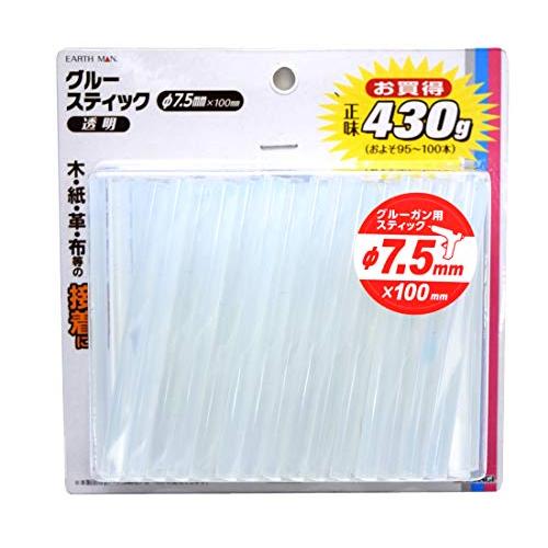 高儀 EARTH MAN グルースティック 透明 φ7.5mm×100mm 正味430g 約100本入 | 