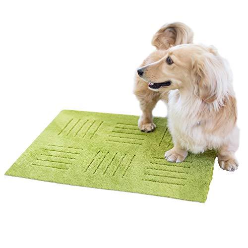 オカ タイルカーペット グリーン 約45cm×60cm(1枚入り) ピタプラスPET (ジョイントマット 吸着 洗える) | 