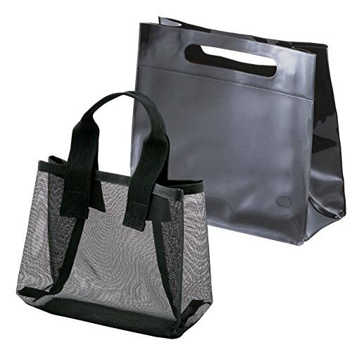 エソール(Essor) 3WAY 2重構造 オシャレ 温泉バッグ スパバッグ(ブラック) 163342 | 