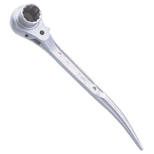トップ工業 (TOP) 逆シノ曲がり ショートラチェットレンチ 17x19mm 曲シノ 足場 住宅 鳶道具 RM-17x19S 燕三条 日本製 | 