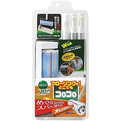 ニトムズ コロコロ 本体 L フロアクリン SC 30周 1巻入 ロング スパっと切れる 長さ調節可能(26cm~96cm) 収納トレイ付 フロ | 