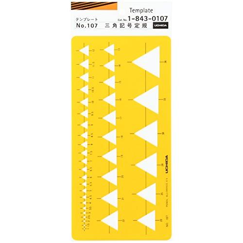 ウチダ テンプレート No.107 三角記号定規 1-843-0107 | 