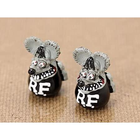MOONEYES ラットフィンク(Rat Fink) エアバルブキャップ グレー ２個セット＿AC-RAF280GY-MON | 