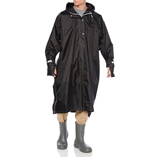 ウィンターチェリー レインポンチョ 自転車 男女兼用 ハイポンチョ 手甲カバー付 ブラック F | 