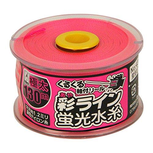 たくみ 彩ライン 蛍光水糸 ピンク 極太 130 No.4349 | 
